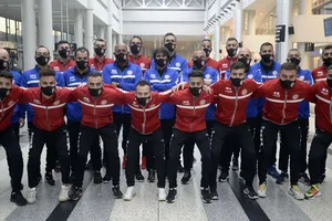 Đội tuyển futsal Lebanon đã có mặt tại UAE mà thiếu vắng ala Ahmed Khair El-Din. Ảnh: LFA