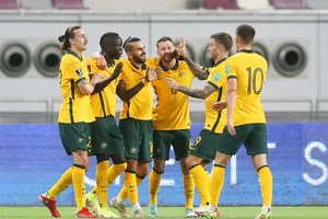 Australia có 3 điểm ở trận ra quân thuộc vòng loại cuối cùng World Cup 2022. Ảnh: GETTY IMAGES