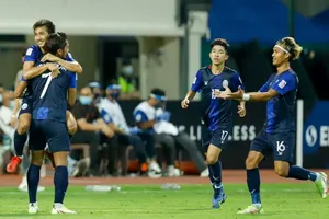 Các cầu thủ Campuchia đã có chiến thắng đầu tiên ở AFF Cup 2020