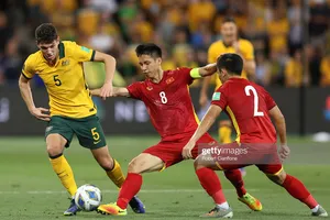 Đội tuyển Việt Nam mở đầu năm 2022 bằng thất bại trên sân của Australia. Ảnh: GETTY