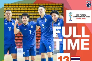 Thái Lan thắng đậm ở trận ra quân Giải futsal Đông Nam Á 2022