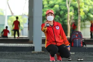 Đội tuyển bi sắt Việt Nam miệt mài tập luyện hướng đến SEA Games 31. ẢNH: ĐẠT NHƯ