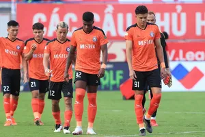 Đà Nẵng đang rơi trên đà tự do ở V-League 2022. ẢNH: MINH HOÀNG