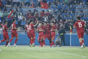 U17 Việt Nam giành chiến thắng thứ 2 liên tiếp ở vòng loại U17 châu Á 2023. ẢNH: MINH HOÀNG