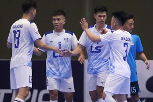 Futsal TPHCM vào chơi trận chung kết Đại hội Thể thao toàn quốc 2022. ẢNH: HOÀNG QUÂN