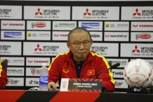 HLV Park Hang-seo chia sẻ mục tiêu đứng đầu bảng B của đội tuyển Việt Nam. ẢNH: HẢI HUYỀN