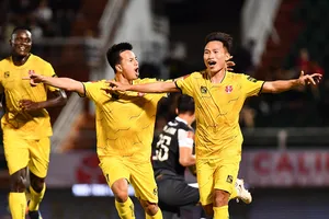 Hải Phòng đã có chiến thắng đầu tiên ở V-League 2023. ẢNH: DŨNG PHƯƠNG 