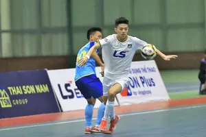 Thái Sơn Bắc bị Khánh Hoà chia điểm đáng tiếc. ẢNH: ANH TRẦN. 