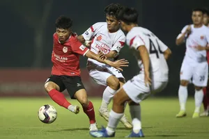 PVF khi còn mang tên Phố Hiến thất bại trước Long An ở mùa giải 2022. ẢNH: MINH HOÀNG 