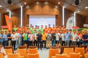 Nghiêm Phạm Holdings quyết tâm ở mùa giải 2023. ẢNH: TÂM HÀ 