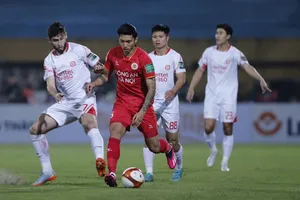 Công an Hà Nội và Viettel FC là 2 ứng viên nặng ký cho chức vô địch V-Leahue 2023. ẢNH: MINH HOÀNG 
