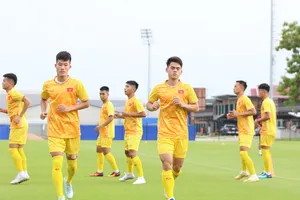 Khuất Văn Khang cùng đồng đội tích cực tập luyện chuẩn bị cho Giải U23 Đông Nam Á 2023.