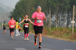 Runner Dương Hoàng Vũ tham dự cuộc thi chạy ở Tây Ninh năm 2023. ẢNH: FBNV 