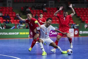 Đội tuyển futsal Việt Nam chia điểm đáng tiếc ở trận ra quân vòng chung kết Giải futsal châu Á 2024. ẢNH: AFC 