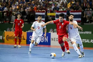 Các cầu thủ Thái Lan lần thứ 3 thất bại ở các trận chung kết Giải futsal châu Á. ẢNH: AFC