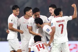 Các cầu thủ Indonesia có lần đầu tiên tham dự vòng loại thứ 3 World Cup 2026. ẢNH: GETTY IMAGE 