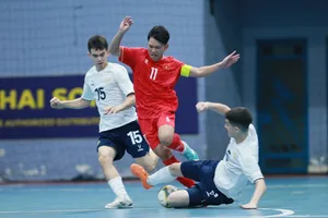 Đội tuyển futsal U19 Việt Nam cầm hòa U19 Nga trong trận giao hữu lượt về giữa hai đội. 