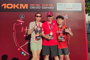 Giải chạy Run To Live 2025 đón chào hàng trăm gia đình đăng ký tham dự. ẢNH: TÂM HÀ 