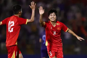 Đội tuyển Việt Nam giành chiến thắng trước Campuchia ở trận giao hữu thuộc FIFA Days tháng 3. ẢNH: DŨNG PHƯƠNG 