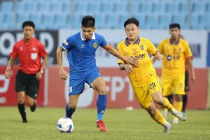 SLNA và Quảng Nam từng cầm hòa nhau 1-1 ở trận lượt đi V-League 2024-2025. 