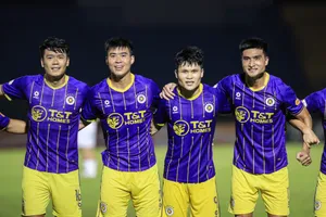 Hà Nội FC tăng tốc khi V-League 2024-2025 sắp bước vào hồi kết. ẢNH: MINH DÂN