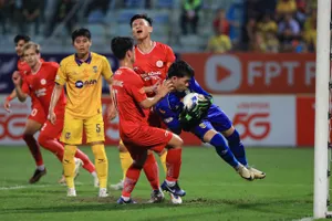 SLNA thua Viettel FC tại vòng 20 V-League 2024-2025. ẢNH: MINH HOÀNG