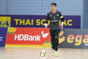 Thủ môn đội trưởng Mai Xuân Hiệp của Sahako. ẢNH: ANH TRẦN 