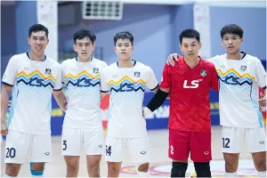 Niềm vui của các cầu thủ Thái Sơn Nam TPHCM. ẢNH: ANH TRẦN 