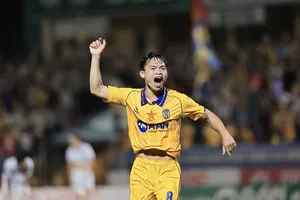 SLNA đoạt vé vào trận chung kết Cúp Quốc gia 2024-2025. ẢNH: MINH HOÀNG