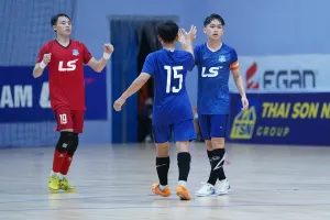 Niềm vui chiến thắng của U20 Thái Sơn Nam TPHCM ở trận ra quân. ẢNH: ANH TRẦN 