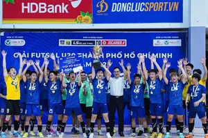 U20 Futsal Thái Sơn Nam bảo vệ thành công danh hiệu tại Giải U20 Futsal TPHCM 2025. ẢNH: ANH TRẦN