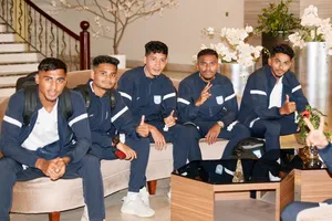 U23 Bangladesh có mặt tại Việt Trì (Phú Thọ). ẢNH: QUỐC ĐẠI 