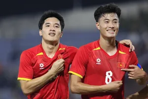 U23 Việt Nam tiến gần tấm vé dự vòng chung kết Giải U23 châu Á 2026. ẢNH: MINH HOÀNG