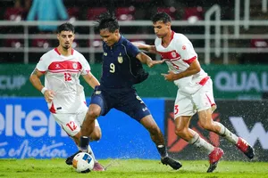 U23 Thái Lan và U23 Lebanon cầm hòa nhau vào tối 6-9. ẢNH: FAT 