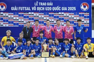 U20 Thái Sơn Bắc bảo vệ thành công danh hiệu Giải futsal U20 quốc gia. ẢNH: ANH TRẦN