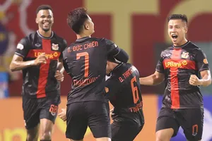 Ninh Bình là đội duy nhất duy trì mạch chiến thắng từ đầu mùa giải 2025-2026. ẢNH: ANH TRẦN 