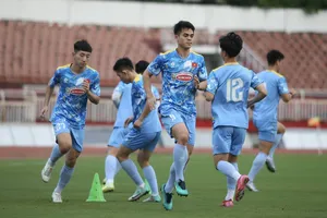 Tuyển thủ U23 Việt Nam Khuất Văn Khang được kỳ vọng ra sân thi đấu ở trận lượt về với Nepal. ẢNH: DŨNG PHƯƠNG 