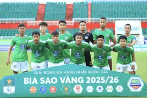 Đại học Văn Hiến thắng trận đầu tiên tại hệ thống các giải bóng đá chuyên nghiệp quốc gia. ẢNH: DŨNG PHƯƠNG