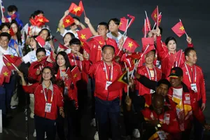 Đoàn Thể thao Việt Nam dự lễ bế mạc SEA Games 33. ẢNH: DŨNG PHƯƠNG 