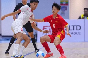 U16 Việt Nam đón nhận thất bại đáng tiếc trước U16 Myanmar tại trận tranh hạng ba Giải Futsal U16 Đông Nam Á 2025. ẢNH: FAT 