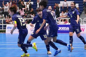 Đội tuyển futsal nữ Thái Lan lần đầu vô địch Đông Nam Á. ẢNH: FAT 