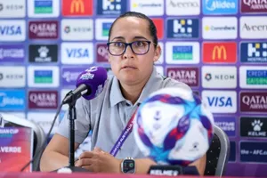 HLV Amelia Valverde của đội tuyển nữ Ấn Độ đánh giá cao các đồng nghiệp Việt Nam. ẢNH: AFC 