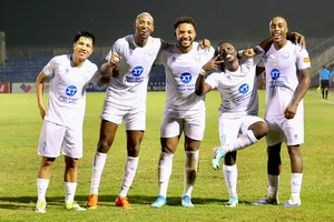 Nam Định kéo chuỗi thắng lên con số 5. ẢNH: TÂM HÀ 