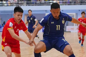 Đội tuyển futsal Việt Nam đón nhận thất bại trước chủ nhà Thái Lan tại lượt trận cuối vòng bảng Giải futsal Đông Nam Á 2026. ẢNH: FAT 