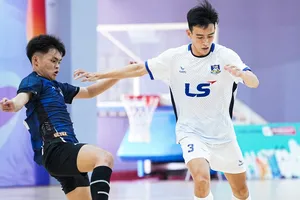 Các cầu thủ futsal Chánh Hưng Thái Sơn Nam thể hiện sức mạnh vượt trội tại Đại hội TDTT TPHCM 2026. ẢNH: TÂM HÀ