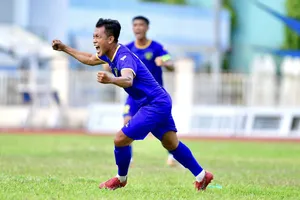 Cựu tuyển thủ U23 Việt Nam Lê Đức Tài toả sáng tại Đại hội TDTT TPHCM 2026. ẢNH: TÂM HÀ 
