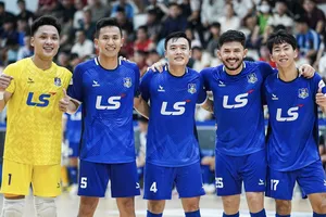 Futsal Thái Sơn Nam TPHCM trở lại ngôi đầu bảng xếp hạng. ẢNH: TÂM HÀ 