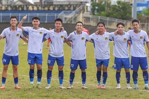 Các cầu thủ Huế đang khẳng định sức mạnh tại Giải hạng Nhì quốc gia 2026. ẢNH: TÂM HÀ 