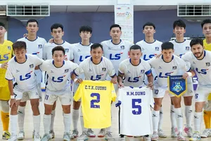 Thái Sơn Nam TPHCM nuôi tiếp hy vọng trong cuộc đua vô địch đến vòng đấu cuối cùng. ẢNH: TÂM HÀ 