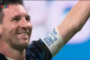 Niềm vui của Lionel Messi có khi có lần thứ 3 vào chung kết World Cup. ẢNH: CHỤP MÀN HÌNH VTV